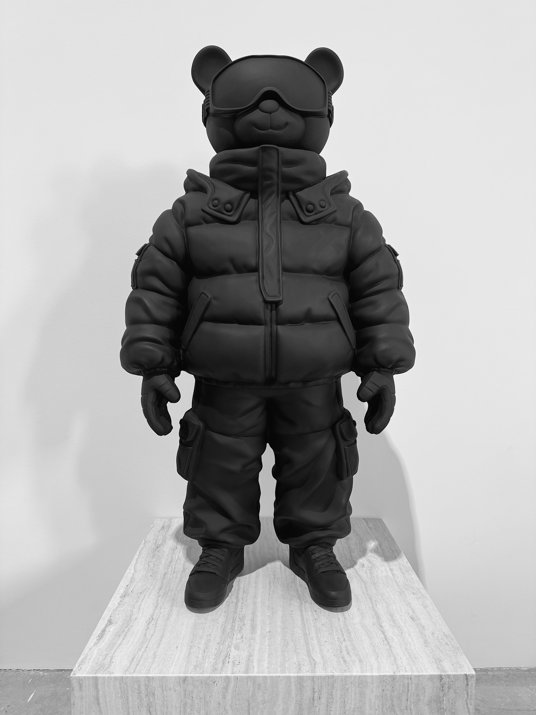 Black Astrobear Sculpture, 100cm