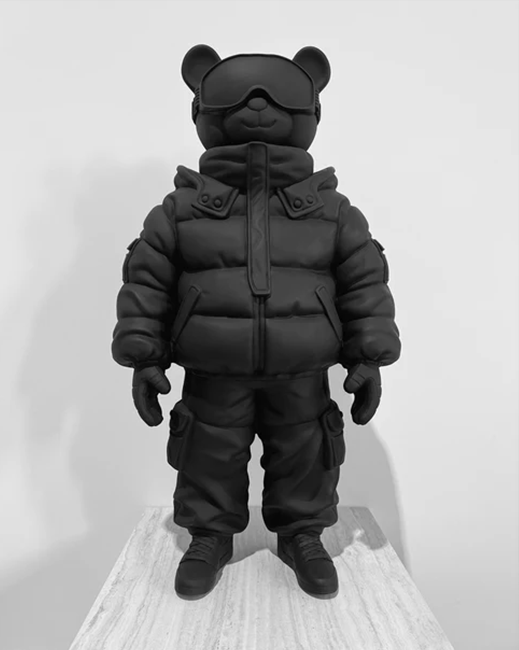 Black Astrobear Sculpture, 100cm