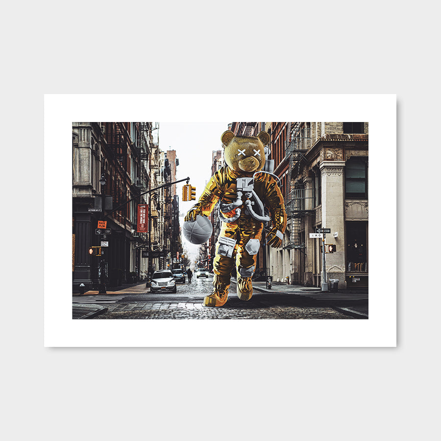 Astrobear Gold NYC White border