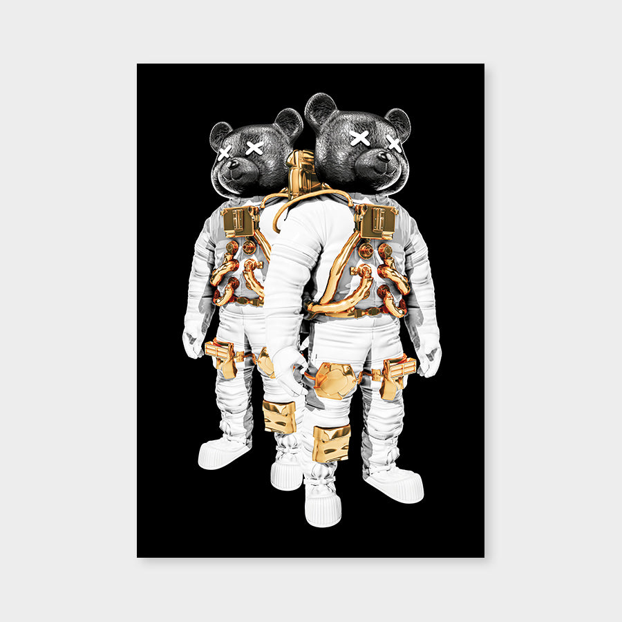 Astrobears Whitegoldblack Black