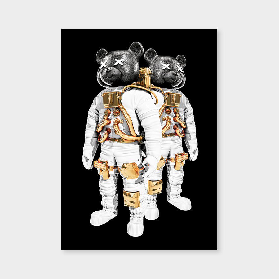 Astrobears Whitegoldblack Black Mirrored