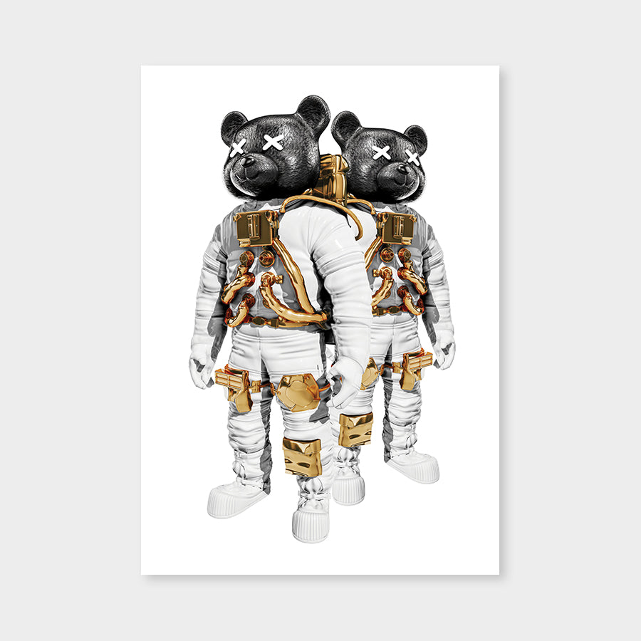 Astrobears Whitegoldblack White Mirrored